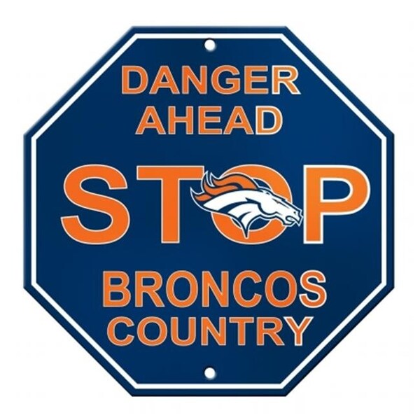 Fremont Die Consumer Products Inc Fremont Die Consumer Products F90532 Styrene Stop Sign - Denver Broncos - F90532