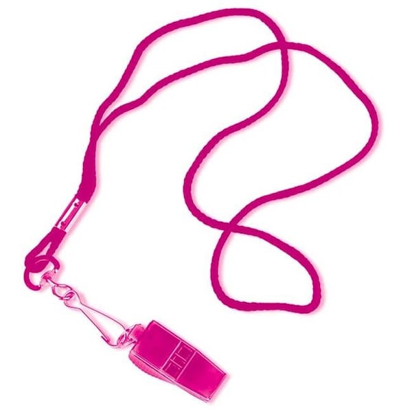 Tandem Sport Tandem Sport TSWHISTLEPINK TANDEM PINK WHISTLE & LANYARD - ONE SIZE - TSWHISTLEPINK