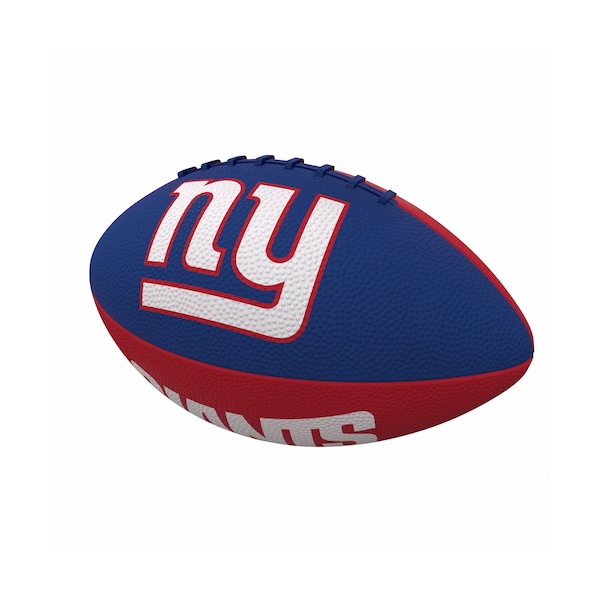 Logo Brands New York Giants Pinwheel Logo Junior-Size Rubber Football - 621-93JR-2