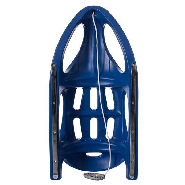Gardenised Kids Winter Plastic Outdoor Snow Sleigh Ice Sled, Kids over 5 Years, Blue - QI004217.BL