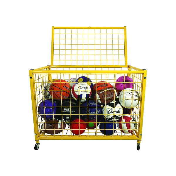 Champion Sports Game Ball Locker, 42 in.Lx24 in.W, Yellow - LRCL
