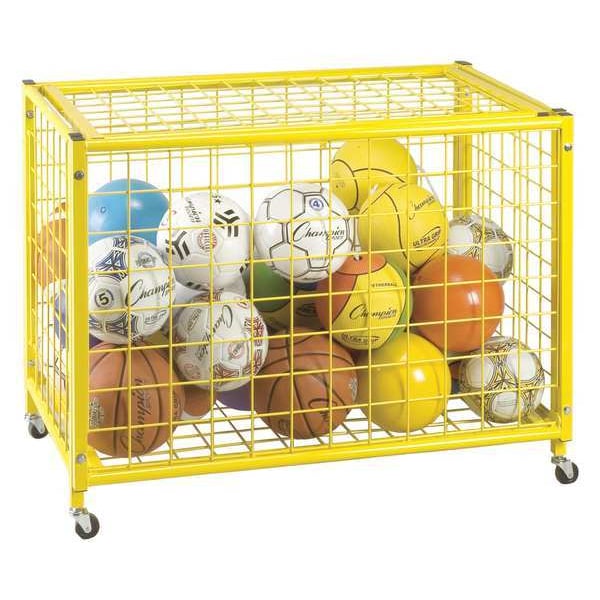 Champion Sports Game Ball Locker, 42 in.Lx24 in.W, Yellow - LRCL