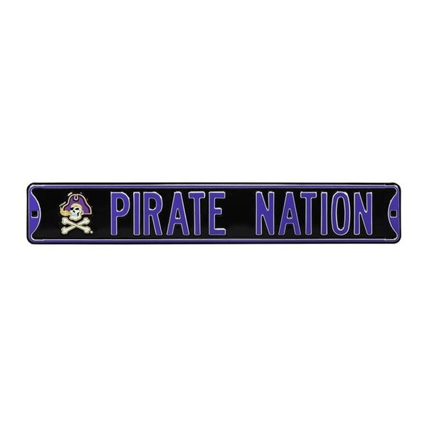 Authentic Street Signs Authentic Street Signs 70402 Pirate Nation East Carolina Logo - 70402