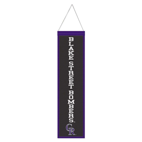 Tokens 8 x 32 in. Heritage Slogan Design Colorado Rockies Wool Banner - TO2824712