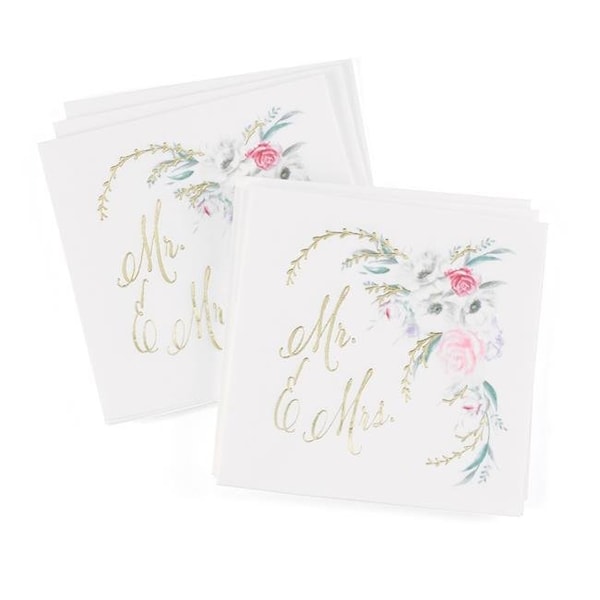 Hortense Hewitt Hortense B. Hewitt 55131 Ethereal Floral Beverage Napkin - Blank - Pack of 50 - 55131