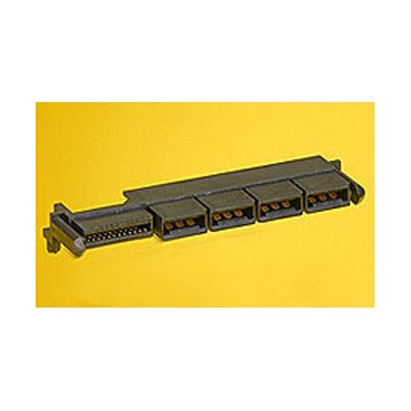 Molex Card Edge Connector, 24+8 Contact(S), 2 Row(S), Right Angle, Solder Terminal, Guide Pin, Black - 459848442