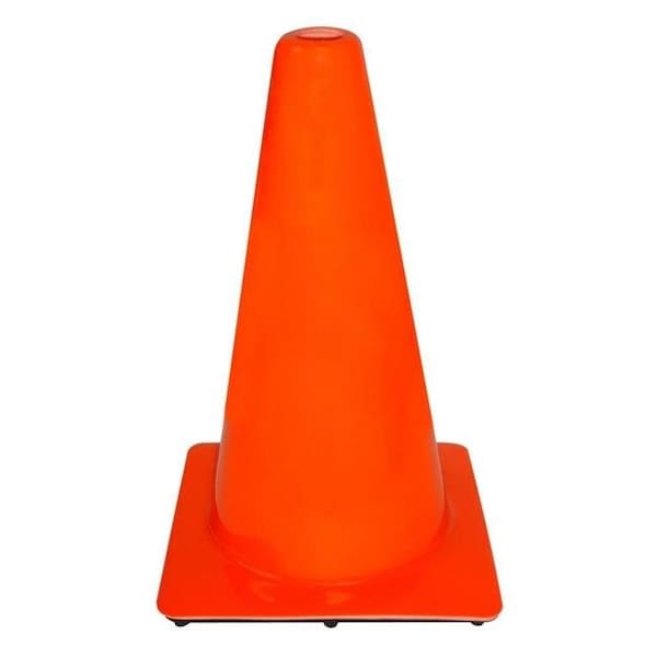 Everrich Industries Everrich EVB-0016-2 12 in. Height Plastic Cones - Orange - EVB-0016-2