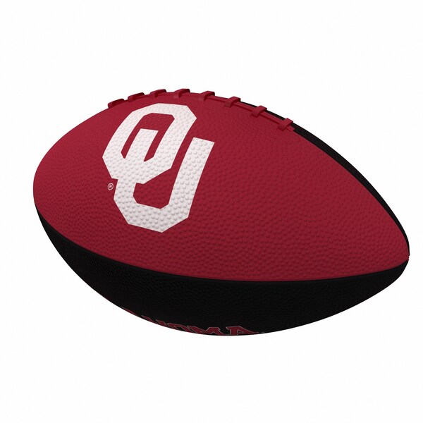 Logo Brands Oklahoma Pinwheel Logo Junior Size Rubber Football - 192-93JR-2