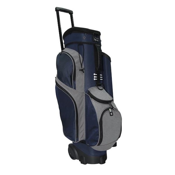 Rj Sports RJ Sports SP9422 Spinner X Transport Cart Golf Bags - Navy & Heather Grey - 15 x 12 x 36 in - SP9422