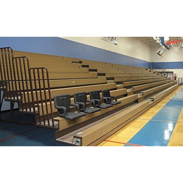 Home-Complete Wide Stadium Seats - Bleacher Cushion Set with Padded Support, Armrests by, 2PK - HC-3002-2