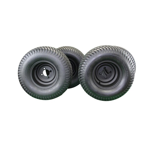 Antego 22x11.00-10 Turf tire with 10x7 Matte Black Wheels for Golf Cart Single - A1070128010030422110010