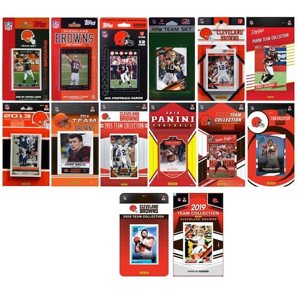 Williams & Son Saw & Supply C&I Collectables BROWNS1519TS NFL Cleveland Browns 15 Different Licensed Trading Card Team Set - BROWNS1519TS