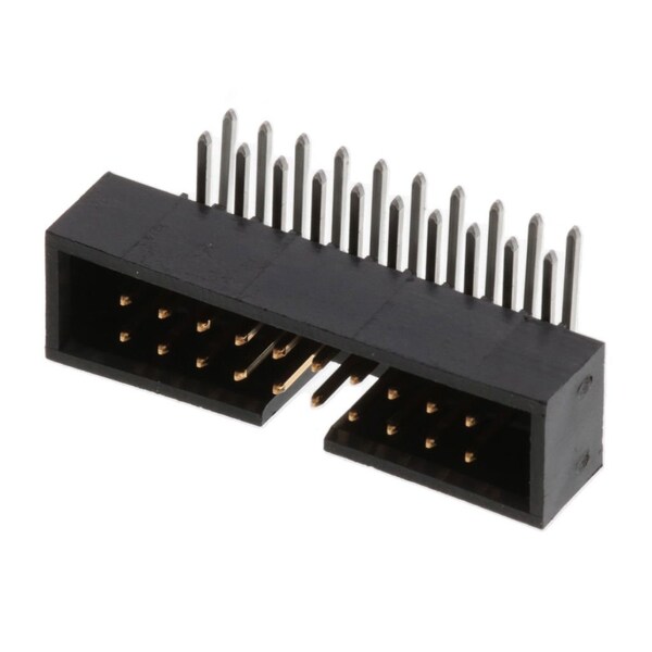 Molex Board Connector, 20 Contact(S), 2 Row(S), Male, Right Angle, Solder Terminal - 702472054