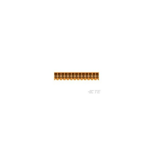 Te Connectivity Board Connector, 13 Contact(S), 1 Row(S), Female, 0.156 Inch Pitch, Idc Terminal, Locking, Orange - 4-640426-3