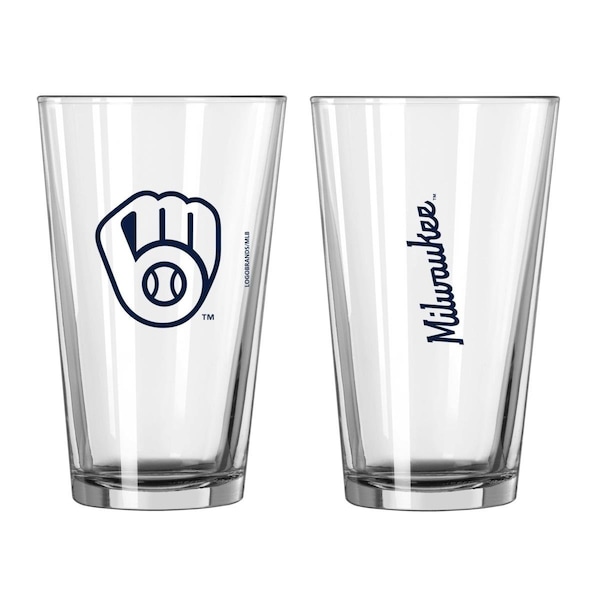 Moment-In-Time 16 oz Major League Baseball Milwaukee Brewers Gameday Pint Glass - MO3566783
