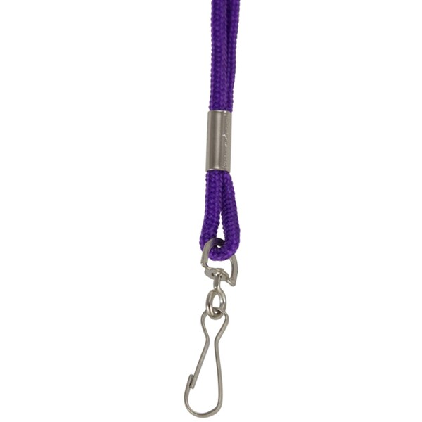 Sicurix Standard Lanyard Hook Rope Style, Purple, PK24 - 68914