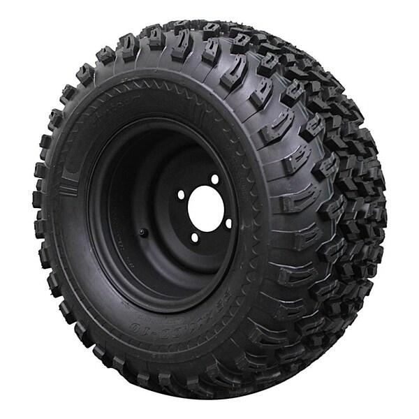 Antego 22x11.00-10 with 10x7 Matte Black Wheels for Golf Cart Single - A107010130422110010
