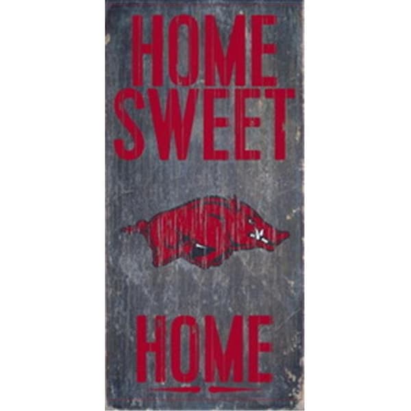 Fan Creations Arkansas Razorbacks Wood Sign - Home Sweet Home 6"x12" - 7846004801