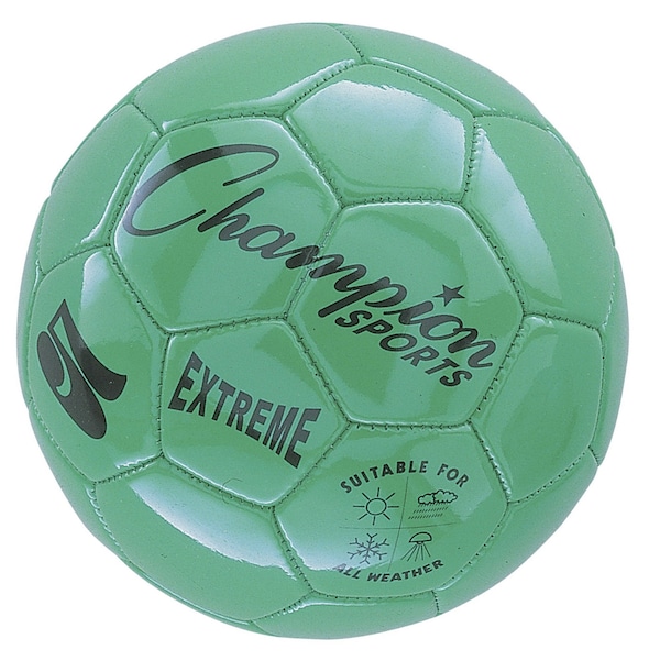 Champion Sports Extreme Soccer Ball, Size 5, Green, 2PK - EX5GN