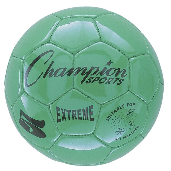 Champion Sports Extreme Soccer Ball, Size 5, Green, 2PK - EX5GN