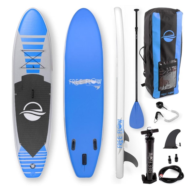 Serenelife Free-Flow Inflatable Sup - Stand Up Water Paddle-Board, SLSUPB125 - SLSUPB125