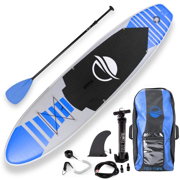 Serenelife Free-Flow Inflatable Sup - Stand Up Water Paddle-Board, SLSUPB125 - SLSUPB125
