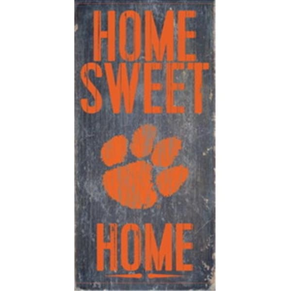 Fan Creations Clemson Tigers Wood Sign - Home Sweet Home 6"x12" - 7846004803