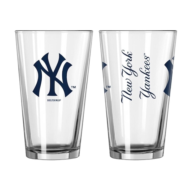 Moment-In-Time 16 oz Major League Baseball New York Yankees Gameday Pint Glass - MO3583949