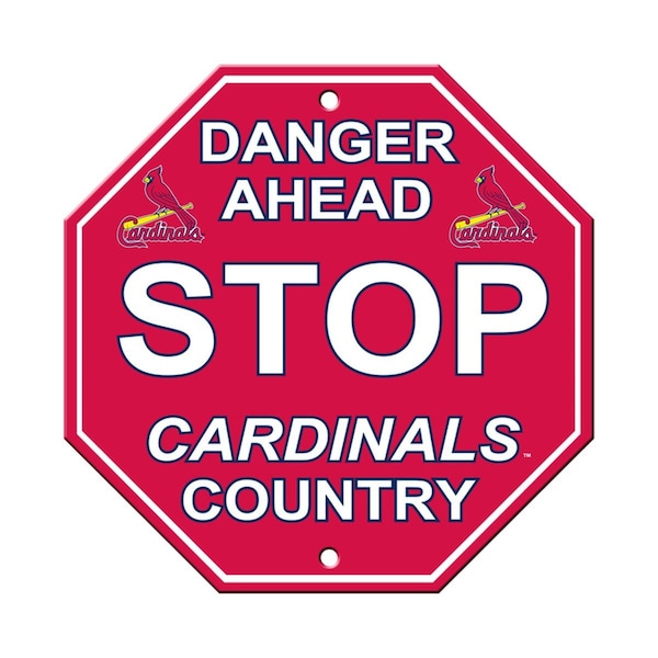 Fremont Die Consumer Products St. Louis Cardinals Sign 12x12 Plastic Stop Style Special Order - 2324560524
