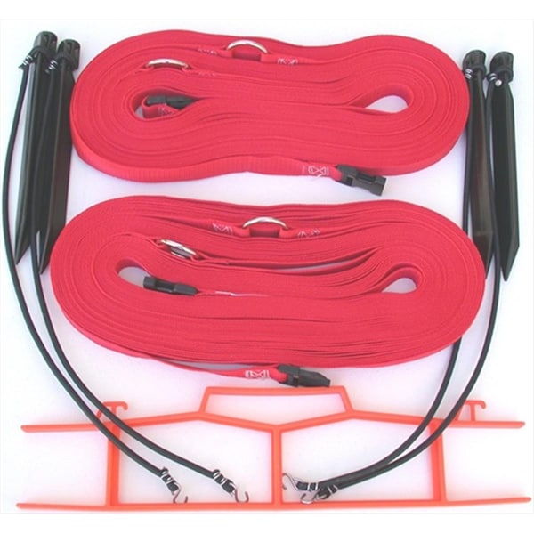 Home Court 8 Meter Red 1-inch Non-adjustable Web Courtlines - M817NARS