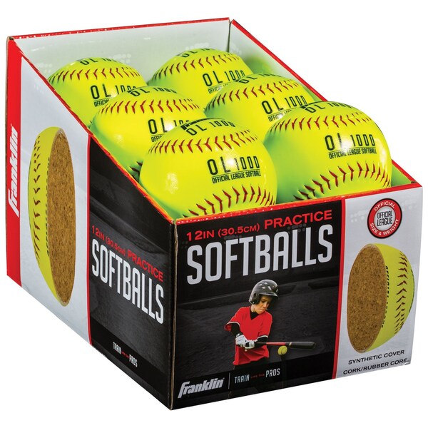 Franklin Sports Franklin Yellow Synthetic Softballs 12 in. 1 pk - 1550D12