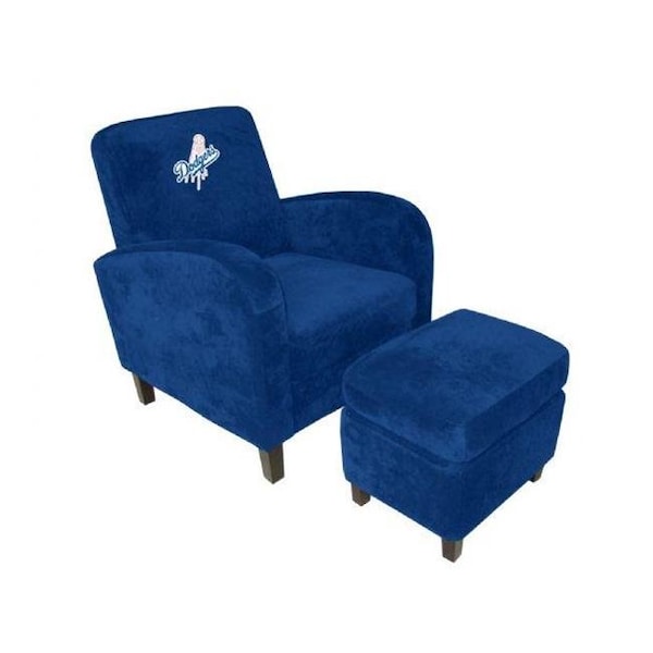 Imperial Imperial 622026 MLB Los Angeles Dodgers Den Chair with Ottoman - 622026