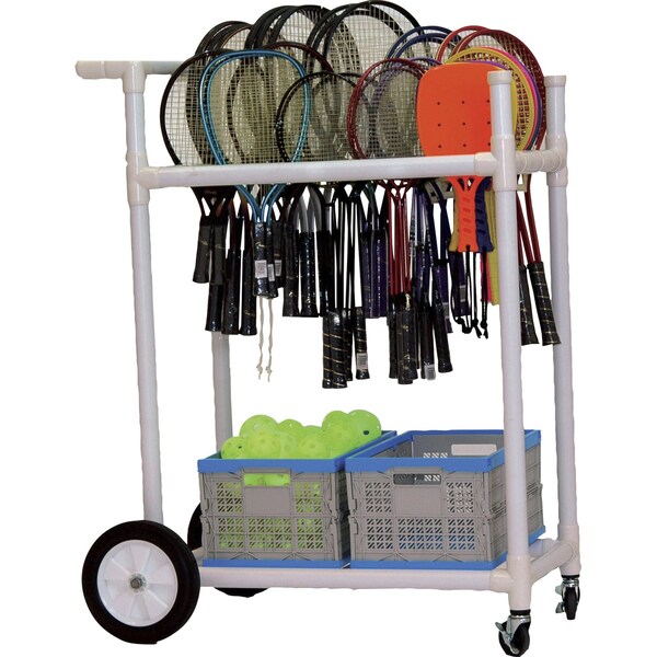 Champion Sports Heavy Duty ABS Racket/Ball, Cart - ATRCT