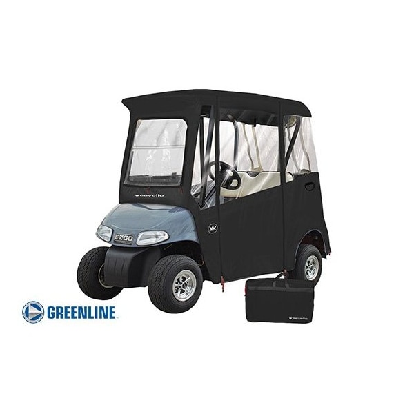 Eevelle Greenline 2 Passenger Drivable Golf Cart Enclosure - Black - GLEEZB02