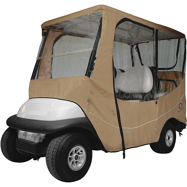 Classic Accessories Golf Cart Enclosure Roof, 4 Person, Light Khaki, Long - 40-046-345801-00