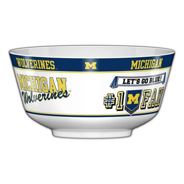 Fremont Die Consumer Products Inc Fremont Die 2324555440 Michigan Wolverines Party Bowl - All Pro - 2324555440
