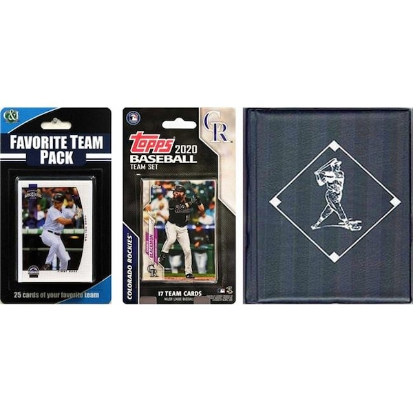 Williams & Son Saw & Supply C&I Collectables 2020ROCKIESTSC MLB Colorado Rockies Licensed 2020 Topps Team Set & Favorite Player Trading Cards Plus Storage Album - 2020ROCKIESTSC