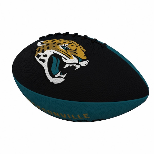 Logo Brands Jacksonville Jaguars Pinwheel Logo Junior-Size Rubber Football - 615-93JR-2