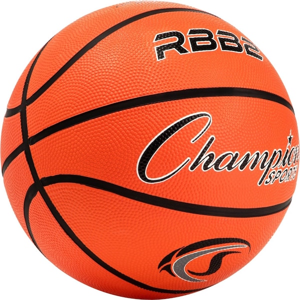 Champion Sports Junior Rubber Basketball, Orange, Size 5, PK3 - RBB2