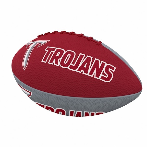 Logo Brands Troy Combo Logo Junior-Size Rubber Football - 259-93JR-1