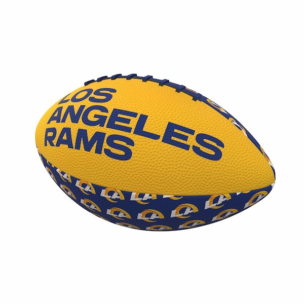 Logo Brands LA Rams Repeating Mini-Size Rubber Football - 629-93MR-3