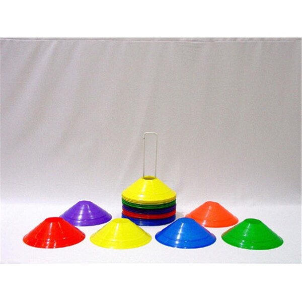 Active Athlete 8 x 2 Inch Half Cones - 36 Pieces of 6 Colors - AC2576068