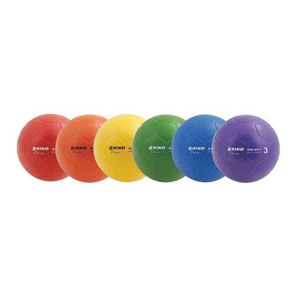 Champion Sports Rhino Skin Low/Boun Soccer Ball Set, Multi Color, Size 3, PK6 - RS73SET