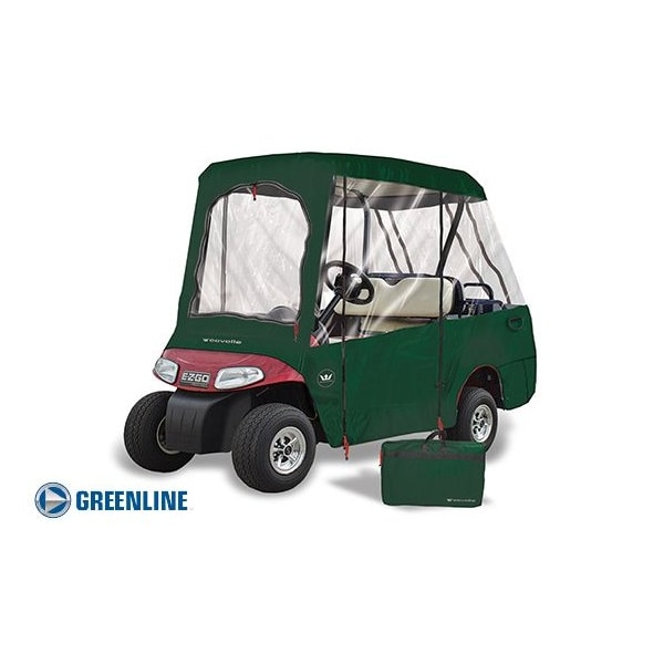 Eevelle Greenline 2-4 Passenger Drivable Golf Cart Enclosure - Green - GLEG24