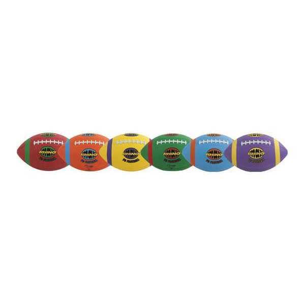 Champion Sports Rhino Skin Max FootBall, Ball St, Clrs, PK6 - RMXFBSET