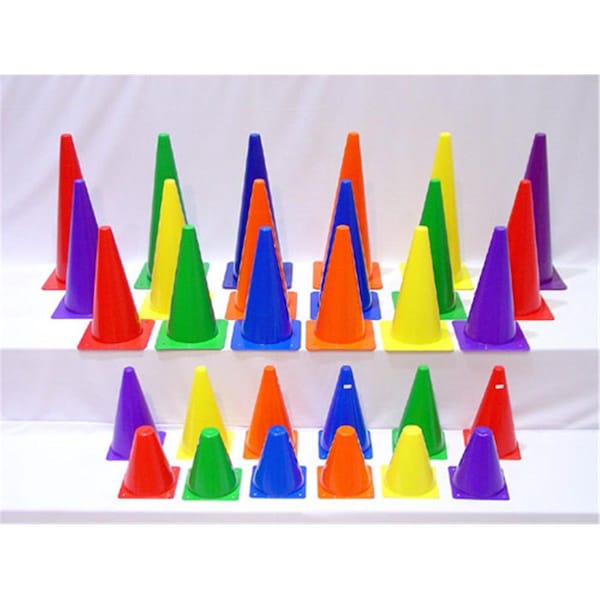 Active Athlete 18 Inch Plastic Cones - Set of 6 - AC2576145
