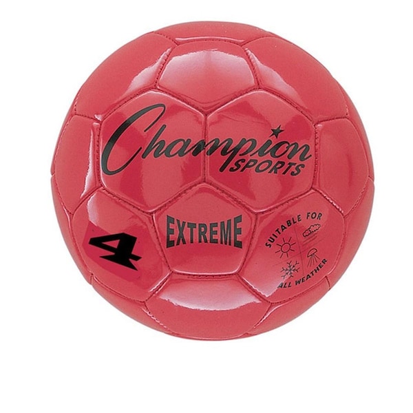 Champion Sports 4 Size Extreme Series Soccer Ball - Red - CHSEX4RD