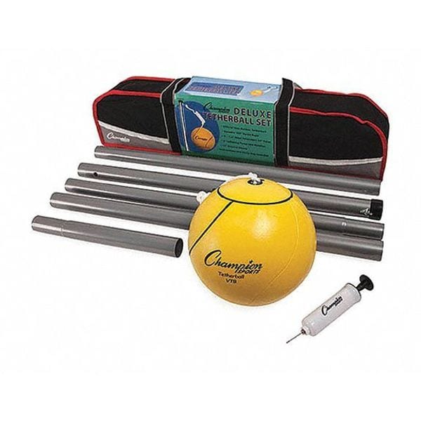 Champion Sports Deluxe TetherBall Set, Ball, Pump, Pole - DTBSET