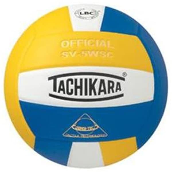 Tachikara Tachikara SV5WSC.GWR Sensi-Tec Composite High Performance Volleyball - Gold-White-Royal - SV5WSC.GWR