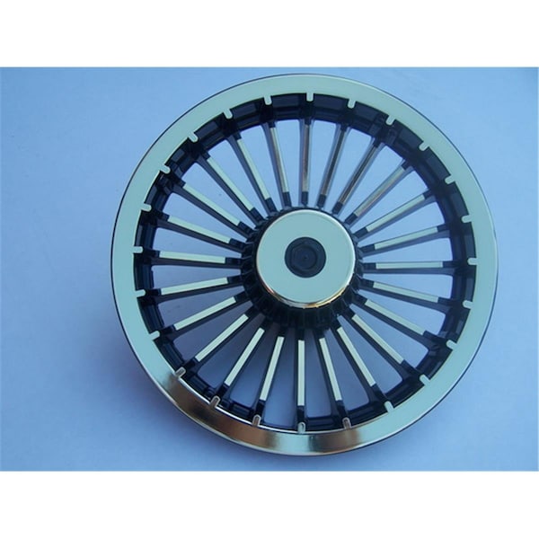 Geared2Golf Stenten Golf Cart Accessories Wheel Cover Turbine Blk- Gold - GE2661031
